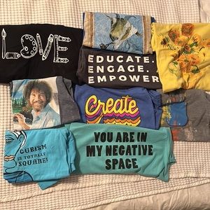 Art teacher starter kit :) 9 shirts total